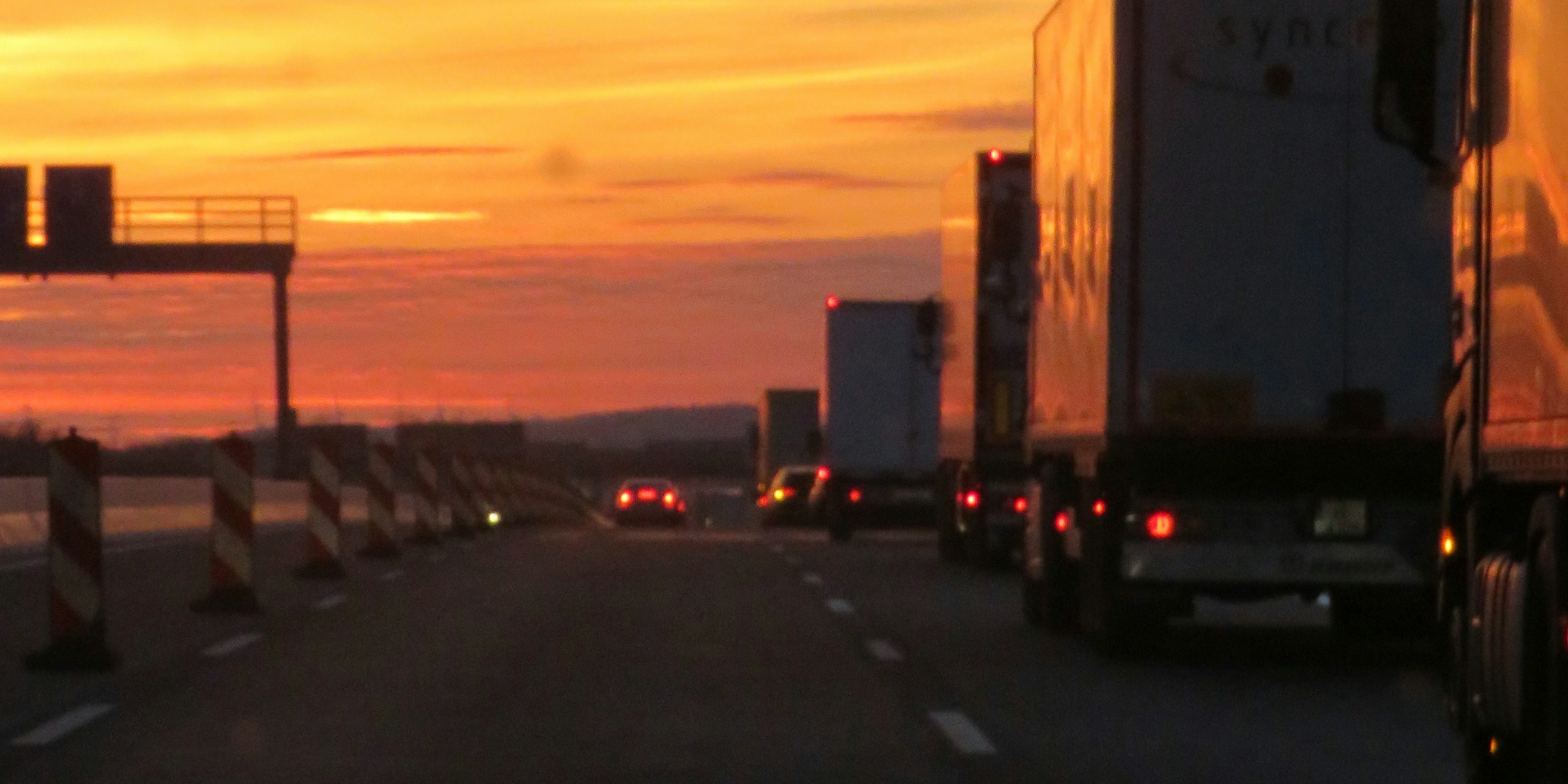 Truck making an on-time delivery